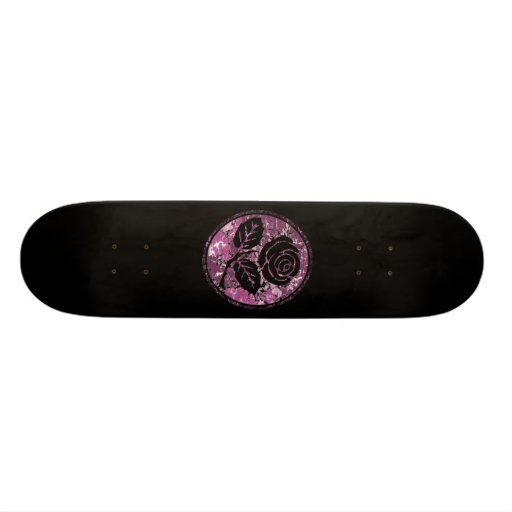 Bekymrad rosa SilhouetteCameo - rosa Anpassad Skate Board