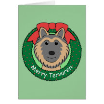 BelgareTervuren jul Hälsnings Kort