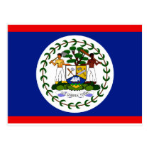 Belize flagga vykort