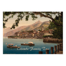 Bellagio mig, sjö Como, Lombardy, italien Visit Kort