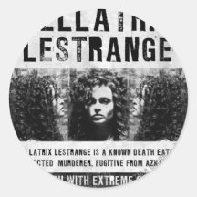Bellatrix Lestrange önskad affisch Runda Klistermärken