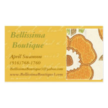 Bellissima Boutique Visitkort Mallar