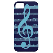 Bemannar den ljusa mörka trebleklaven för blått fo iPhone 5 Case-Mate fodral