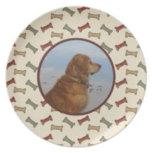 Ben för hund för foto för personliganpassningsbarh dinner plates