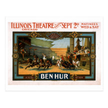 Ben Hur - Broadway lekaffisch Vykort