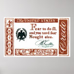 Benjamin Franklin amerikanCredo 1960 Affisch