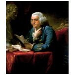 Benjamin Franklin stående av David Martin 1767 Tee Shirt