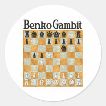 Benko Gambit Rund Klistermärke