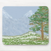 Berg landskap mus mattor