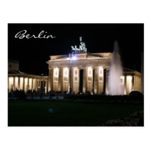 berlin brandenburg natt vykort