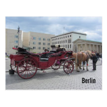 Berlin häst och Buggy Vykort