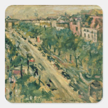 Berlin Unter håla Linden, 1922 Fyrkantiga Klistermärken