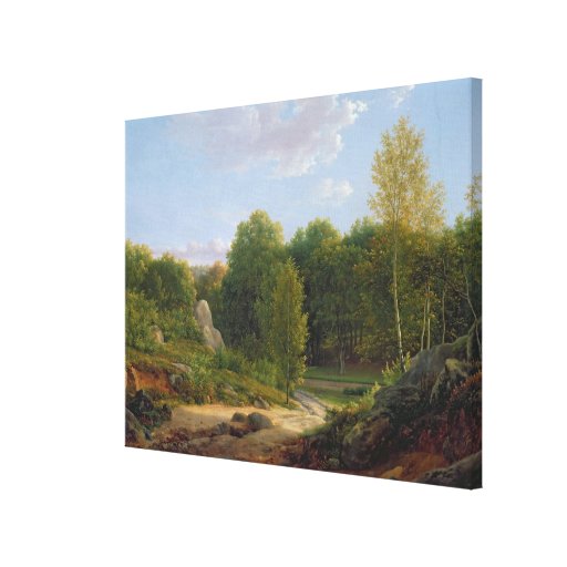 Beskåda av den Fontainebleau skogen, 1829 Kanvasduk Med Gallerikvalitet