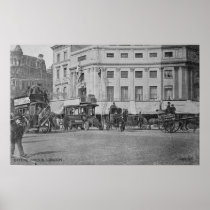 Beskåda av den Oxford cirkusen, c.1900 Affisch