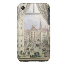 Beskåda av Freyungen, Wien, 1825 (gouachen på pape Case-Mate iPhone 3 Fodraler