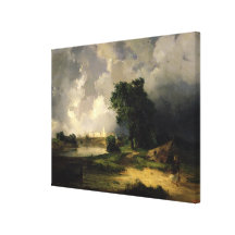 Beskåda av Kremlinen i dåligt väder, 1851 Canvasdukar Med Gallerikvalitet