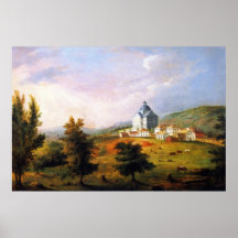 Beskåda av Maine det statliga huset, affisch 1834