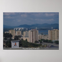 Beskåda av Pyongyang, Nordkorea Print