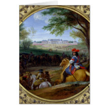 Beskåda av slotten av Versailles i 1669 Kort