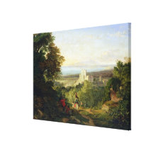 Beskåda av Terracina och Monte Circeo, 1833 Kanvasdukar Med Gallerikvalitet