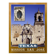 Beskickning San José, San Antonio, Texas Vykort