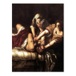 Beskrivning Judith som halshugger Holofernes, olja Vykort