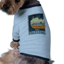 Besök Palestina Hund Tee