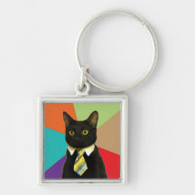 Beställnings- affärskatt Keychain Nyckel Ringar