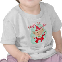 Beställnings- baby första T-tröja för julälva