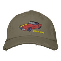 Beställnings- cabriolet broderad hatt