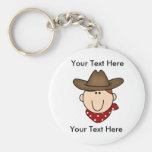 Beställnings- Cowboy röda Keychain Nyckelring