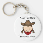 Beställnings- Cowgirlbrunt Keychain Nyckelringar