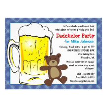 Beställnings- Dadchelor partyinbjudningar - blöjaK