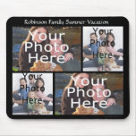 Beställnings- fotoCollage Mousepad tillfogar 4 fot Mus Mattor