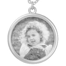 Beställnings- halsband för fotorundasilver