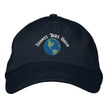 Beställnings- jord broderad hatt