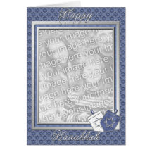 Beställnings- lycklig Hanukkah fotoram för KRW Kort