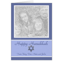 Beställnings- lycklig Hanukkah fotoram för KRW Hälsnings Kort