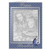 Beställnings- lycklig Hanukkah fotoram för KRW Kort