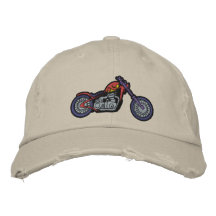 Beställnings- motorcykel broderad hatt