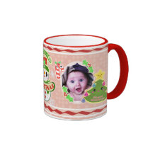 Beställnings- mugg för fotojulkaffe