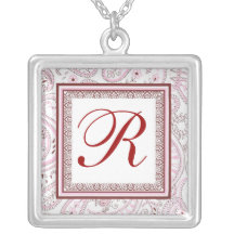 Beställnings- Paisley initialt halsband
