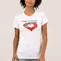 Beställnings- party Las Vegas för röd hjärta T Shirts