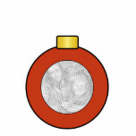 Beställnings- prydnad för röd julgrankula acrylic cut out