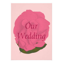 Beställnings- rosa rosbröllopinbjudningar