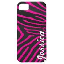 Beställnings- rosa sebraiphone case iPhone 5 Case-Mate fodral