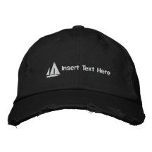 Beställnings- segelbåt broderad hatt