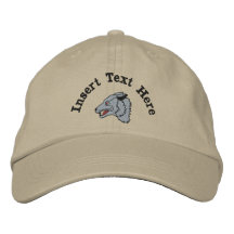 Beställnings- varg broderad hatt