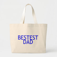 Bestest pappablått tote bag