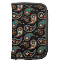 Besynnerlig Paisley turkos och orange Personlig Almanacka